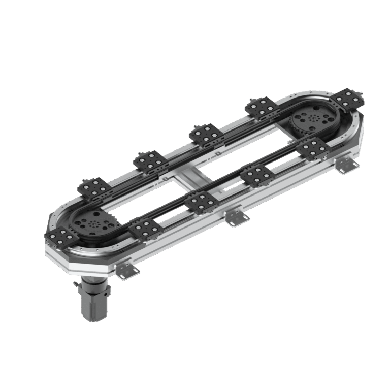 Chain Driven Circular Guide Rail Conveyor System