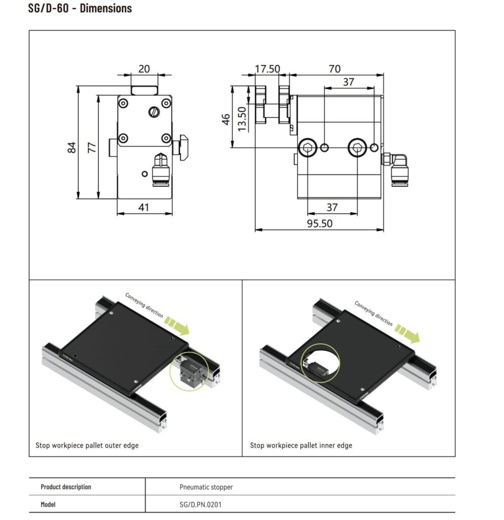Pneumatic Dampeded Pallet Stopper