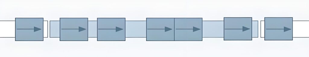 Schematic Diagram of Pallet Operation in a Magnetic Drive Conveyor System