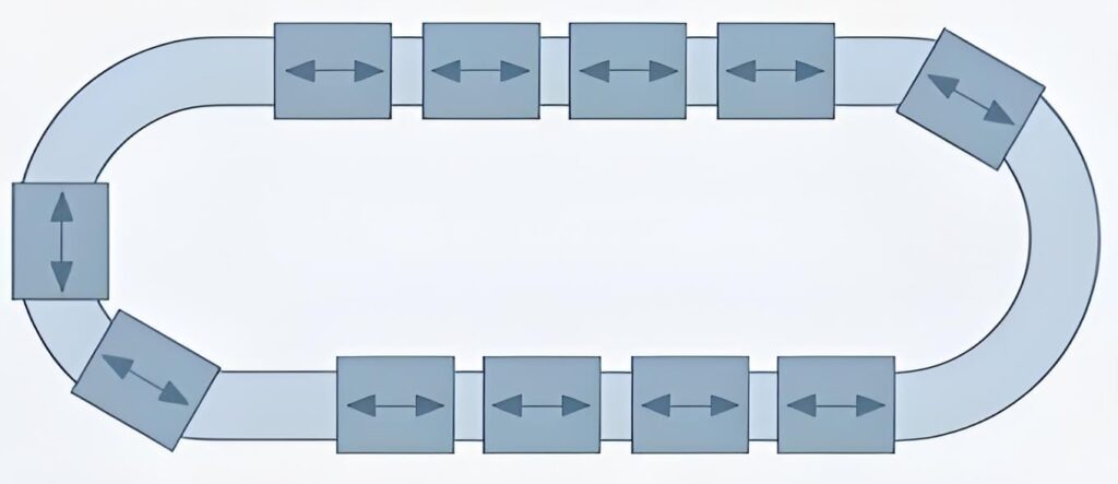 Schematic Diagram of Pallet Operation in a Magnetic Drive Conveyor System 2