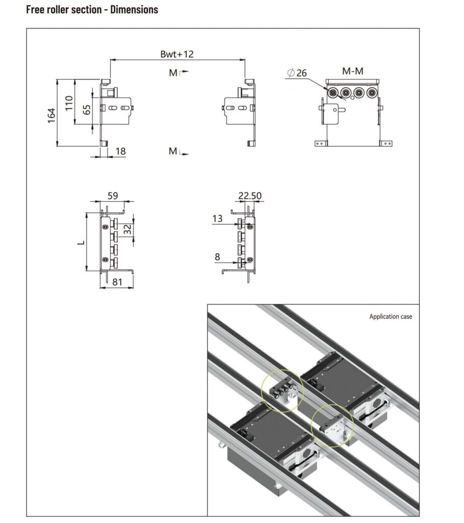 dimensions EG FREE EG Roller Section